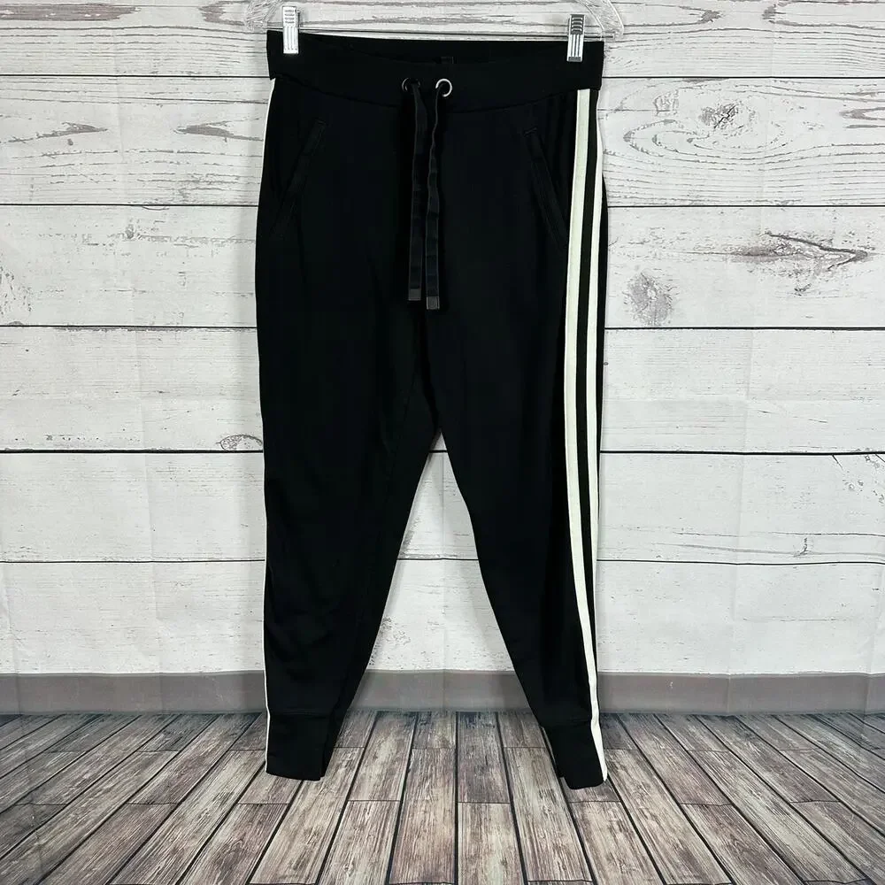 Athleta Pants Womens‎ XS Black Venice Jogger Side Strip Elastic Waist Tapered